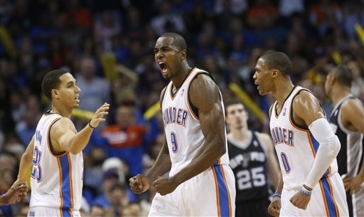 Serge Ibaka, Kevin Martin, Russell Westbrook