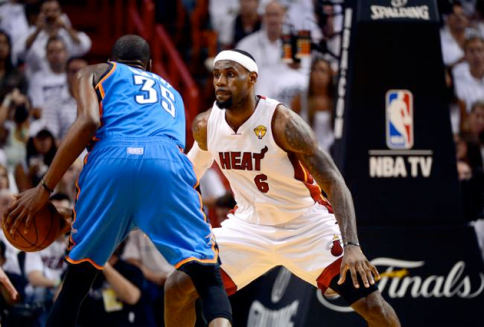 kevin durant lebron james oklahoma city thunder miami heat nba finals