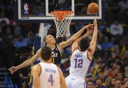 adams biendris collison thunder jazz nba