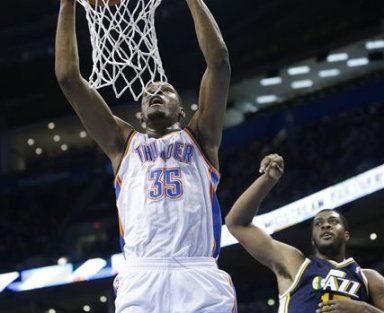 durant favors thunder jazz nba