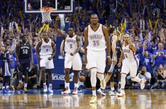 durant ibaka perkins fisher thunder grizzlies randolph conley