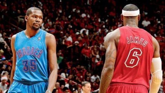 durant lebron james thunder heat