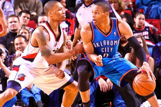 westbrook lillard thunder trailblazers
