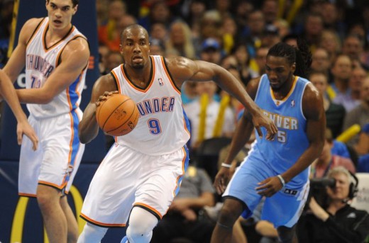ibaka adams faried thunder nuggets