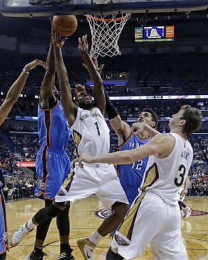 Tyreke Evans, Omer Asik, Kendrick Perkins, Steven Adams