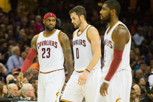 lebron james kevin love kyrie irving cavs