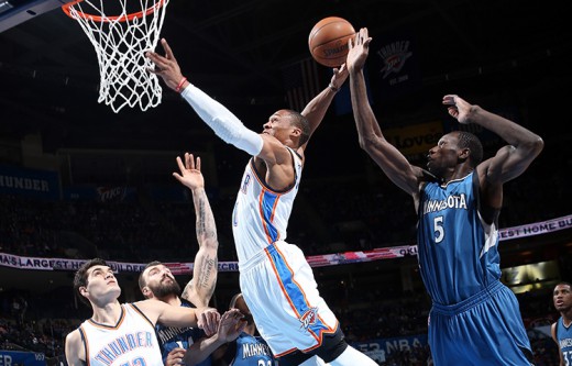westbrook adams thunder pekovic dieng timberwolves