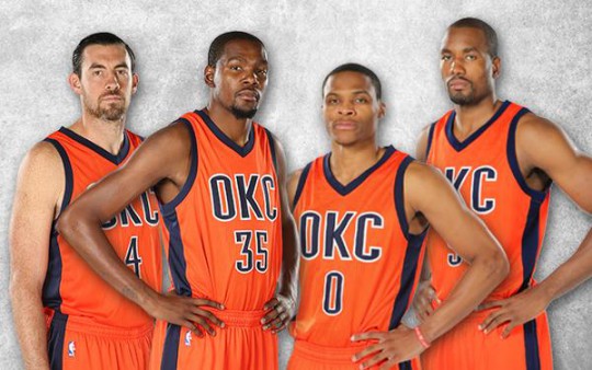 westbrook collison durant ibaka orange alternates